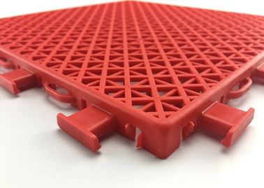 Antimicrobial Red Removable Basketball Court Flooring No Sweat No Residual Odor